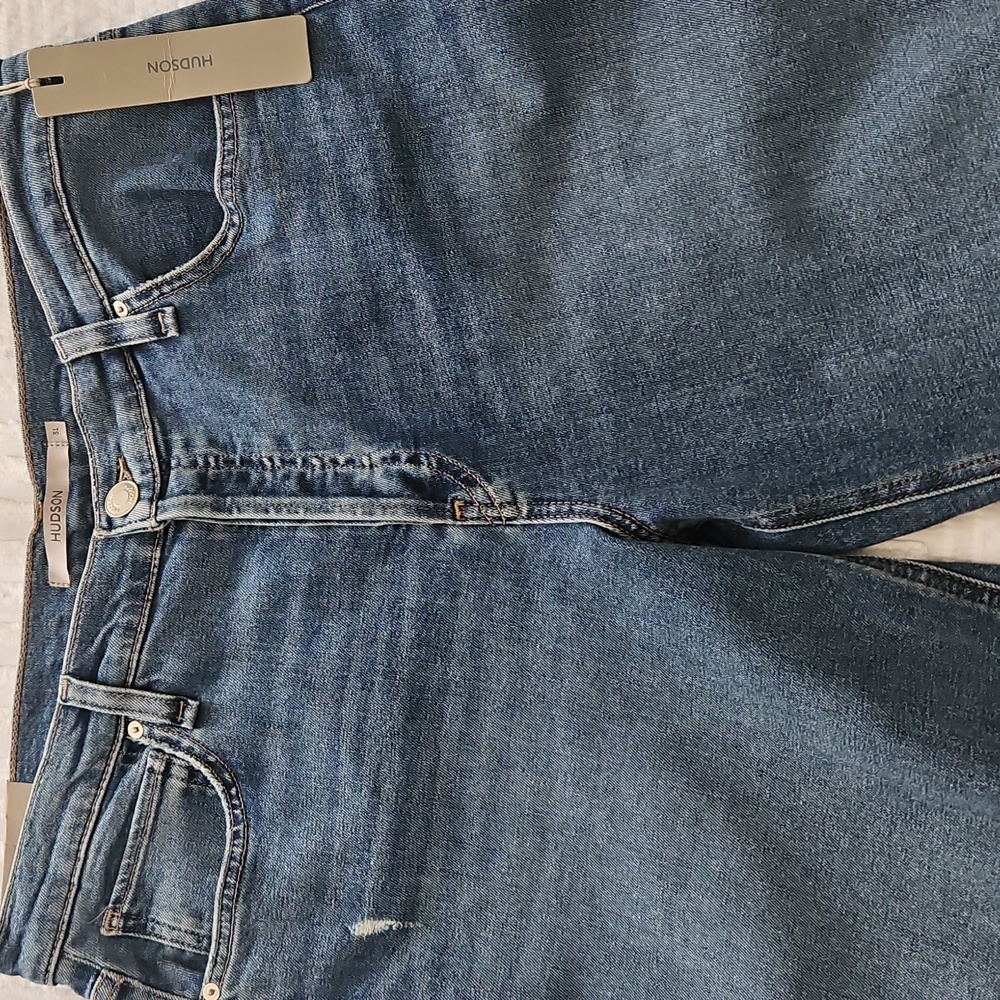 Hudson‎ Rosie High-Rise Wide Leg Ankle Raw Edge Jeans- Size:31:Color: Uptown - Picture 4 of 12
